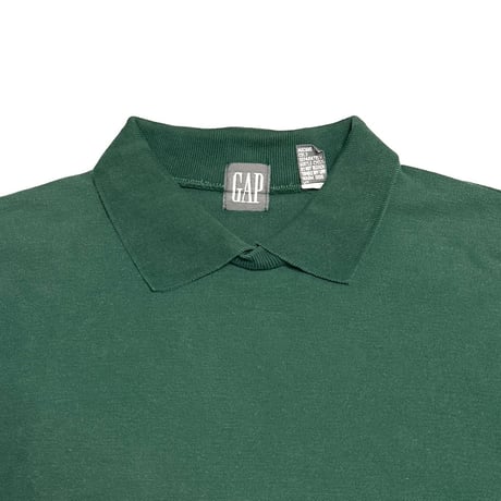 【USED】90's OLD GAP Classic Rugby Pullover Forest Green