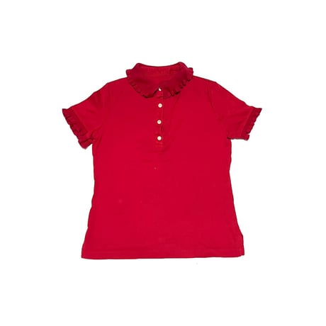 【USED】00's Kasper Group FRILL POLO SHIRT
