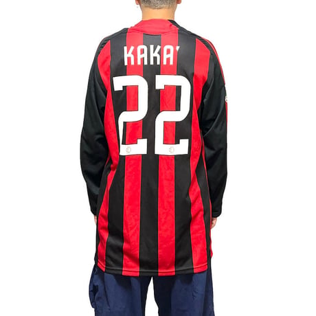 【USED】ADIDAS AC MILAN 2008-2009 HOME COLOR REPLIKA L/S UNIFORM