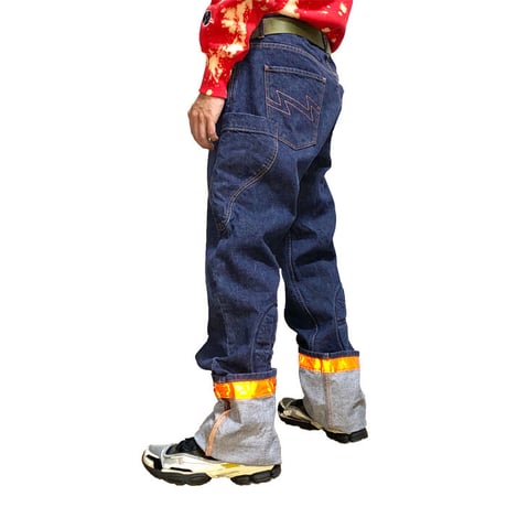 【USED】90'S W.&L.T. MECHANICAL DENIM TROUSERS