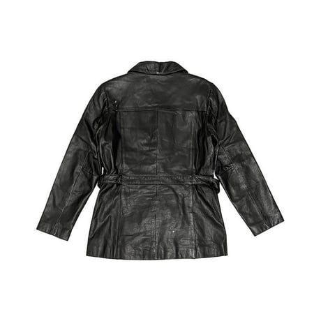 【USED】00'S OUTBROOK LEATHER JACKET BLACK
