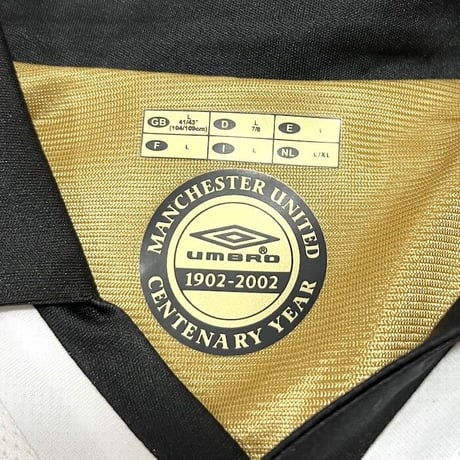 【DEAD STOCK】00'S UMBRO MANCHESTER UNITED 100TH ANNIVERSARY  REVERSIBLE L/S FOOTBALL SHIRT