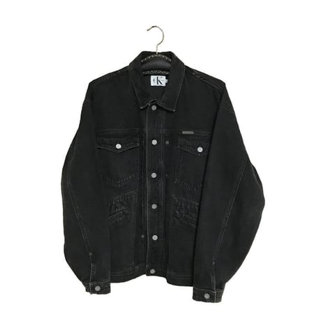 【USED】90'S CALVIN KLEIN BLACK DENIM JACKET