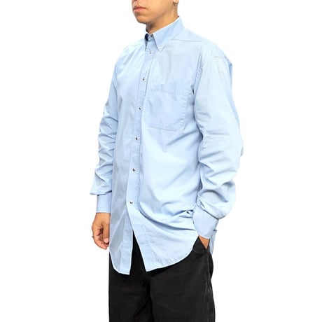 【USED】80'S-90'S THIERRY MUGLER SNAP BUTTON SHIRT SKY BLUE