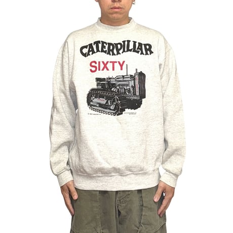 【USED】90's CAT CATERPILLAR SIXTY SWEATSHIRT