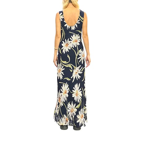 【DEAD STOCK】90'S DBUSA DAISY FLOWER SLEEVELESS DRESS