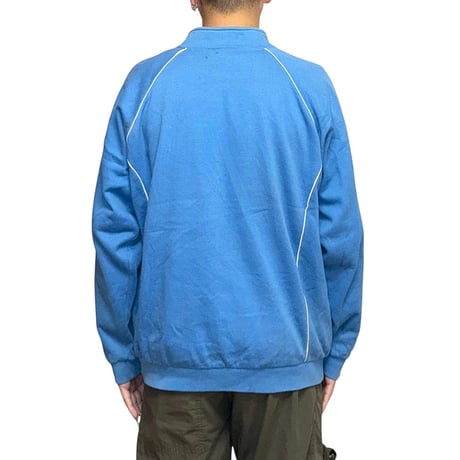 【USED】90's Ben Sherman LONDON DIAGONAL ZIP MOCK-NECK SWEATSHIRT