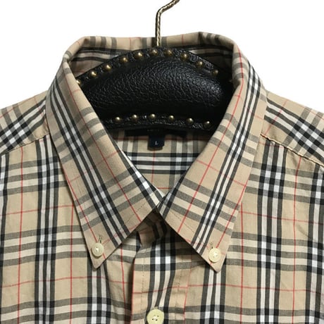 【USED】BURBERRY LONDON NOVA CHECK S/S B.D SHIRT