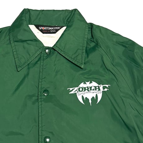 【USED】80's-90's ZORLAC SKATEBOARDS Coach Jacket Green Made in USA