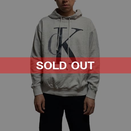 【USED】90'S CALVIN KLEIN JEANS CK LOGO HOODIE