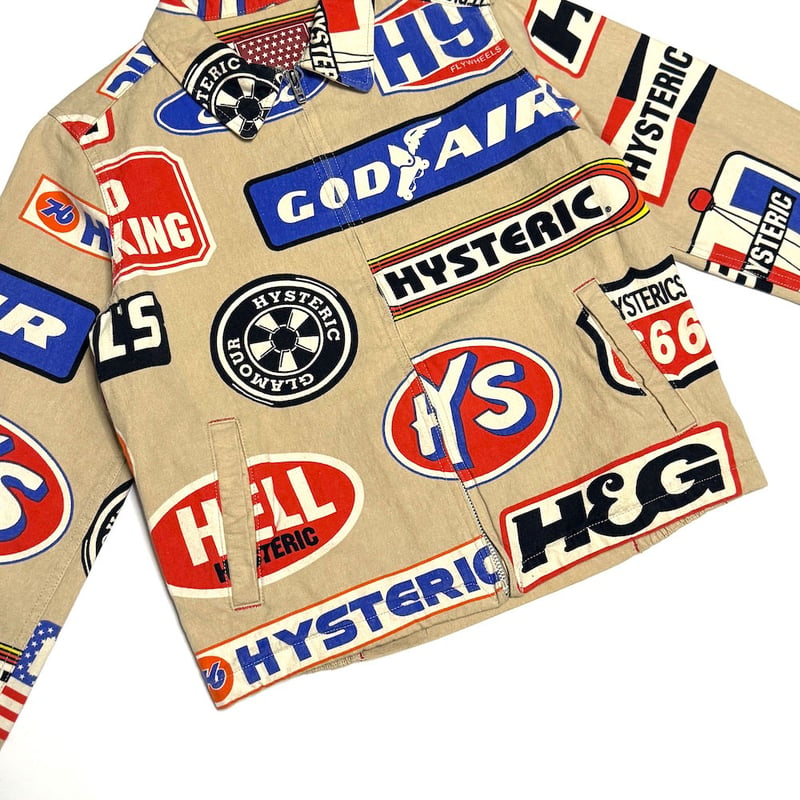 ヒステリックグラマーサインボード USED】90's HYSTERIC GLAMOUR Signboard Print Zip