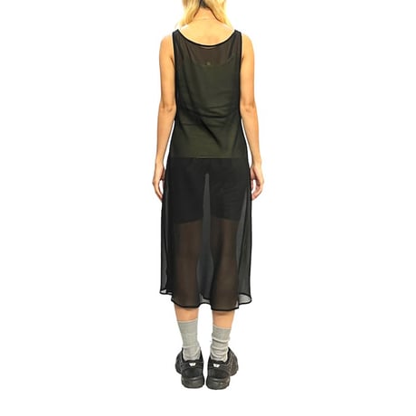 【USED】VINTAGE BLACK BIAS SHEER DRESS