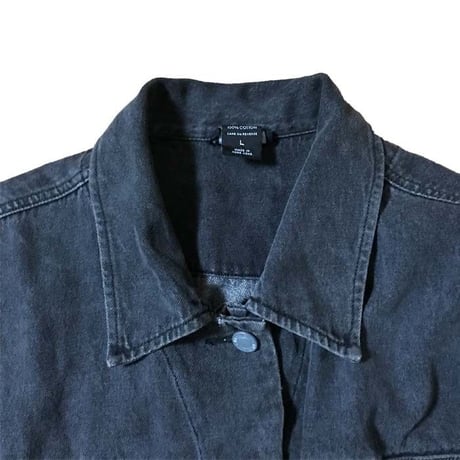 【USED】90'S NY JEANS DENIM JACKET BLACK
