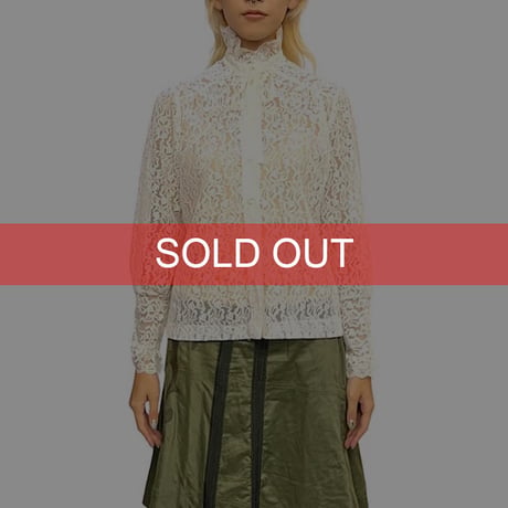 【USED】80's-90's WHITE LACE BLOUSE