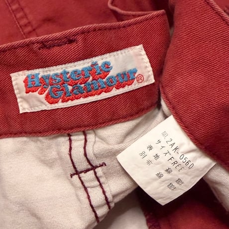 【USED】90's-00's Hysteric Glamour 2-Tone Logo Print Mini Skirt
