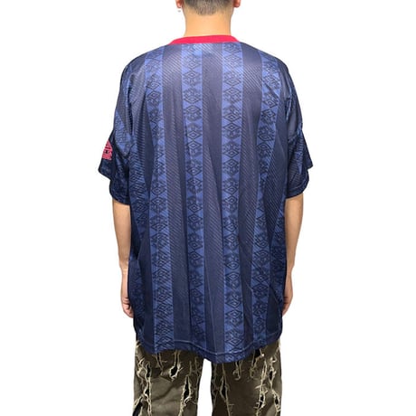 【USED】90'S OLD UMBRO PRO TRAINING FLOCKY PRINT FOOTBALL GAME T-SHIRT