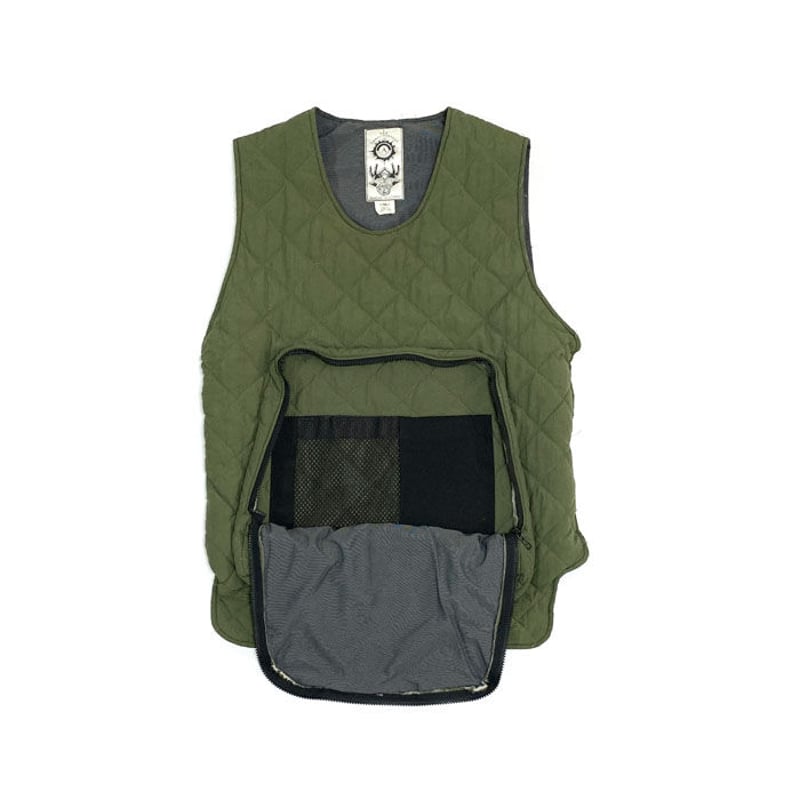 USED】90'S ANARCHIC ADJUSTMENT QUILTING VEST |