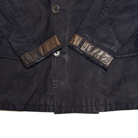 【USED】90's-00's HERMÈS Distressed French Workwear Style Peacoat Made in France