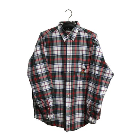 【USED】90'S DISNEY MICKEY CHECK SHIRT