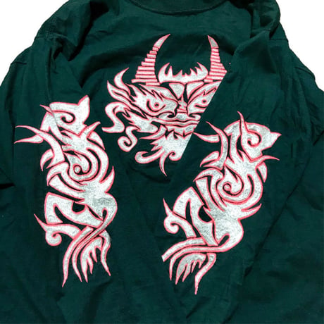 【USED】NEPAL EMBROIDERY SOUVENIR  L/S T-SHIRT
