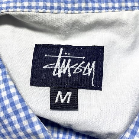 【USED】90'S STUSSY GINGHAM CHECK S/S SHIRT