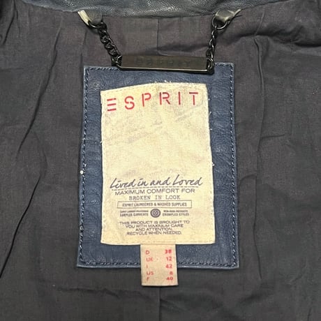 【USED】00's ESPRIT CRINKLE LAMB LEATHER MOTO JACKET