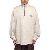 【USED】90's ASICS Half-Zip High Neck Sweatshirt Made in Italy