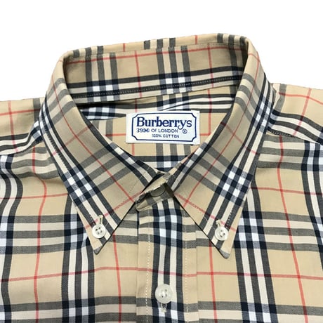 【USED】90'S BURBERRYS NOVA CHECK B.D SHIRT
