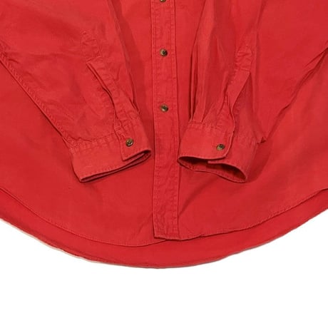【USED】90'S OLD GAP VERMILION COLOR B.D.SHIRT