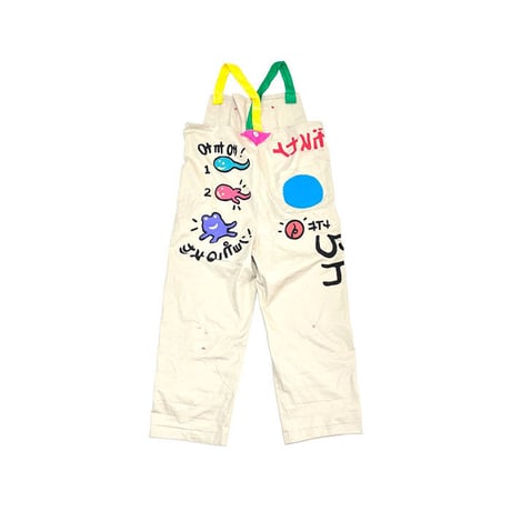 【USED】90'S HANDCRAFT & HANDPAINT OVERALLS (No.1)