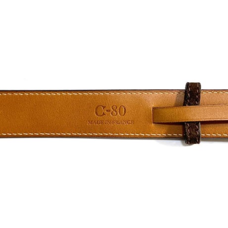 【USED】J.M.WESTON NUBUCK LEATHER BELT "DEMI-JONC"