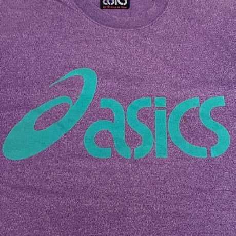 【USED】80's-90's ASICS LOGO T-SHIRT PURPLE MADE IN ITALY