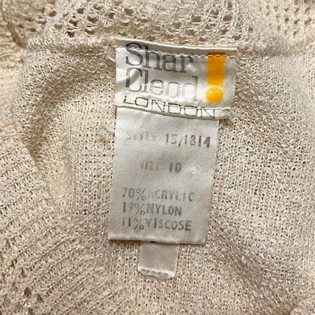 【USED】70's Shar Cleod LONDON S/S KNIT DRESS