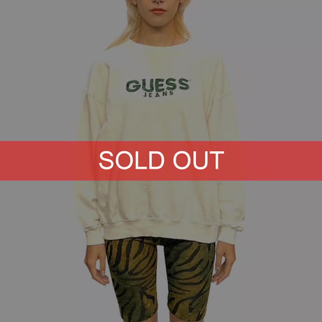 【USED】90's GUESS JEANS EMBROIDERED LOGO SWEATSHIRT