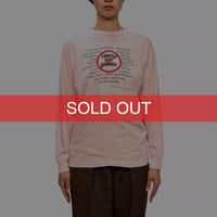 【USED】80's "No" Limits for Women Baby Pink Long Sleeve T-shirt