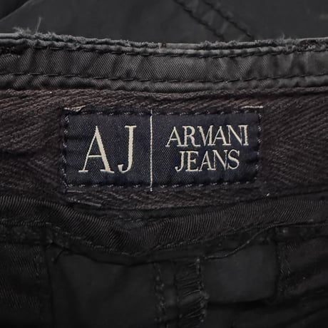 【USED】00's ARMANI JEANS Black Military Flight Pants