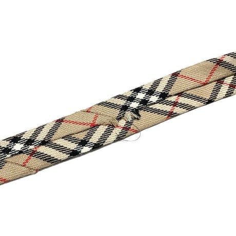 【USED】80'S-90'S BURBERRYS NOVA CHECK WOOL TIE with HANDKERCHIEF