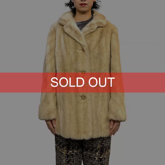 USED】60'S MINCARA Russell Taylor FAUX FUR JACK