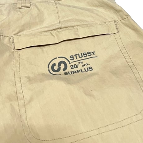 【USED】00's STUSSY × SURPLUS COTTON NYLON SHORTS