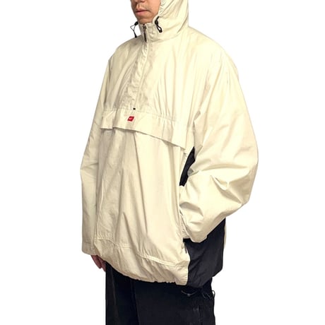 【USED】00's EURO NIKE Anorak Jacket Contrast Panel Ivoly × Black