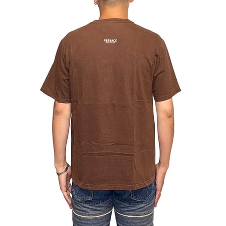【USED】00's VERSACE JEANS COUTURE Cross Seam Print T-shirt
