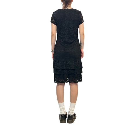 【USED】90's-00's ARMAND THIERY BLACK LACE DRESS