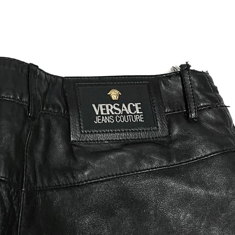 【USED】90's VERSACE JEANS COUTURE LEATHER PANTS