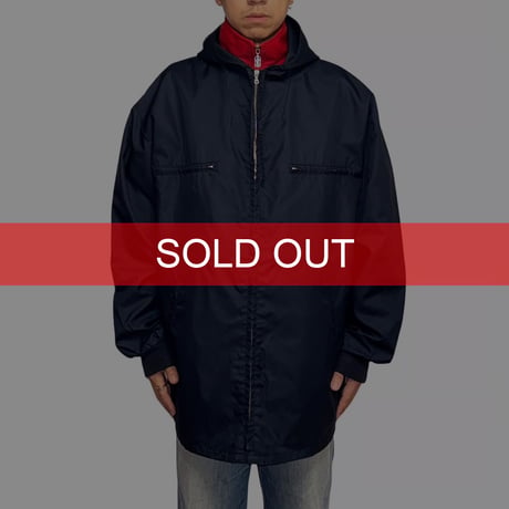【USED】90's HELMUT LANG Oversized Nylon Jacket Deep Ink Navy