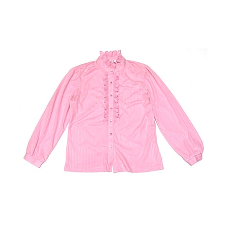 【USED】80's A&A FRILL BLOUSE PINK
