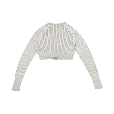 【USED】00's NIKE RIB KNIT ZIP SHORT CARDIGAN