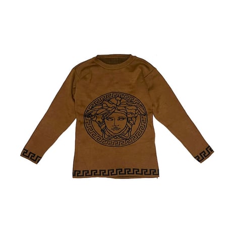 【USED】90's BOOTLEG MEDUSA KNIT SWEATER