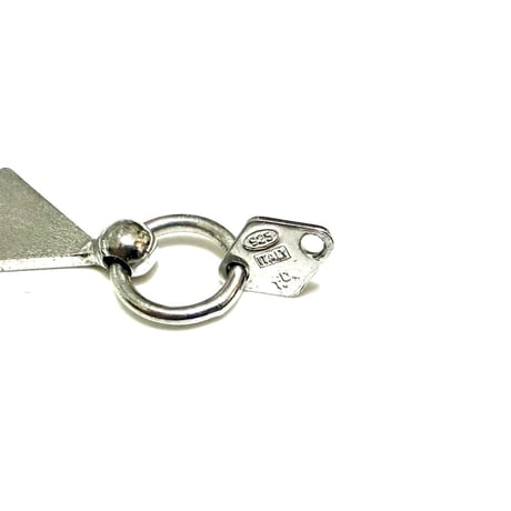 【USED】Vintage Triangle Link 925 Silver Bracelet Made in Italy