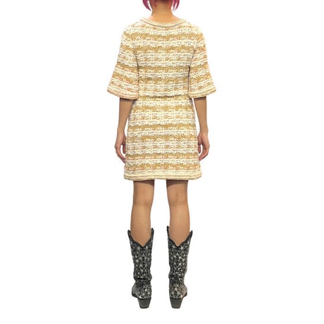 【DEAD STOCK】CHANEL 2015 CRUISE  COLLECTION FANCY TWEED MINI DRESS