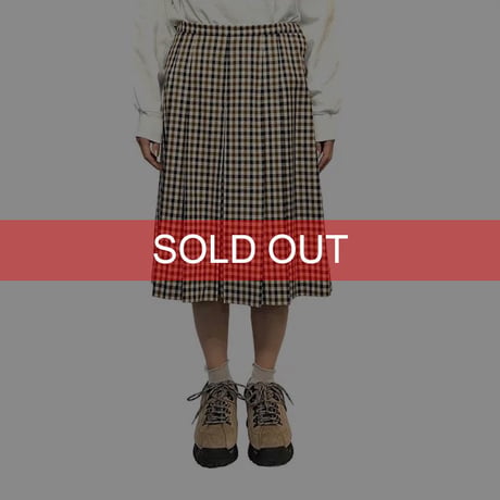 【USED】80'S-90'S AQUASCUTUM CLUB CHECK WOOL SKIRT